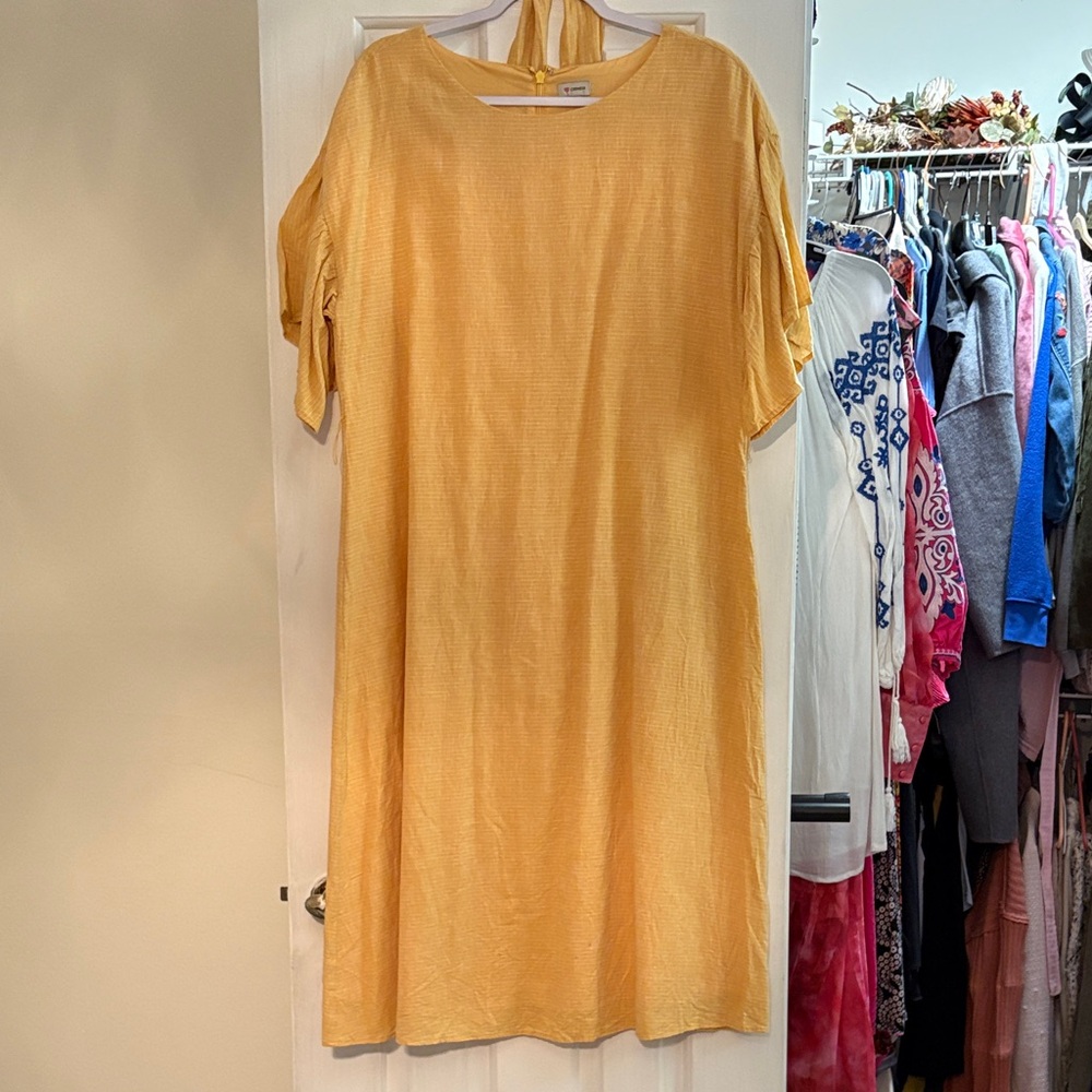 Daniel Cremieux Mustard Midi Dress
